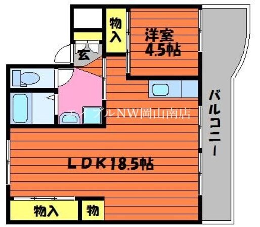 備前田井駅 徒歩44分 3階の物件間取画像